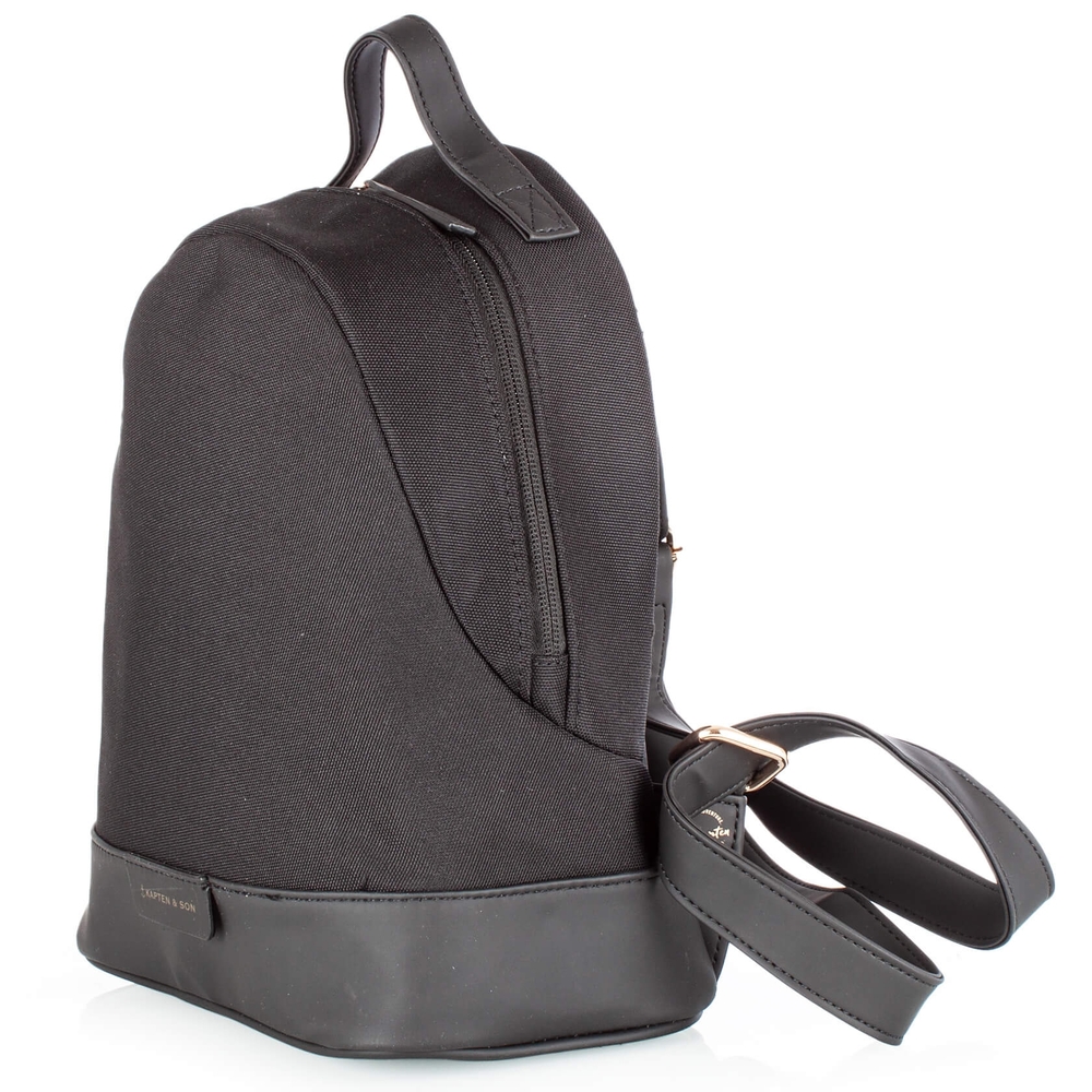 Unisex Kapten & Son Alesund Rucksack Mini Backpack Vegan Leather Black NEW
